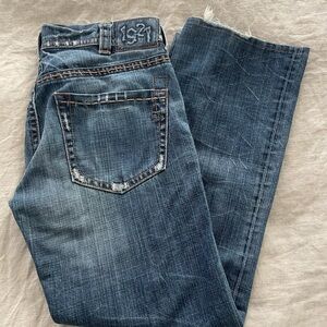 1921 Unisex Western Glove Works Slim Bootcut 33x32 Preowned Jeans